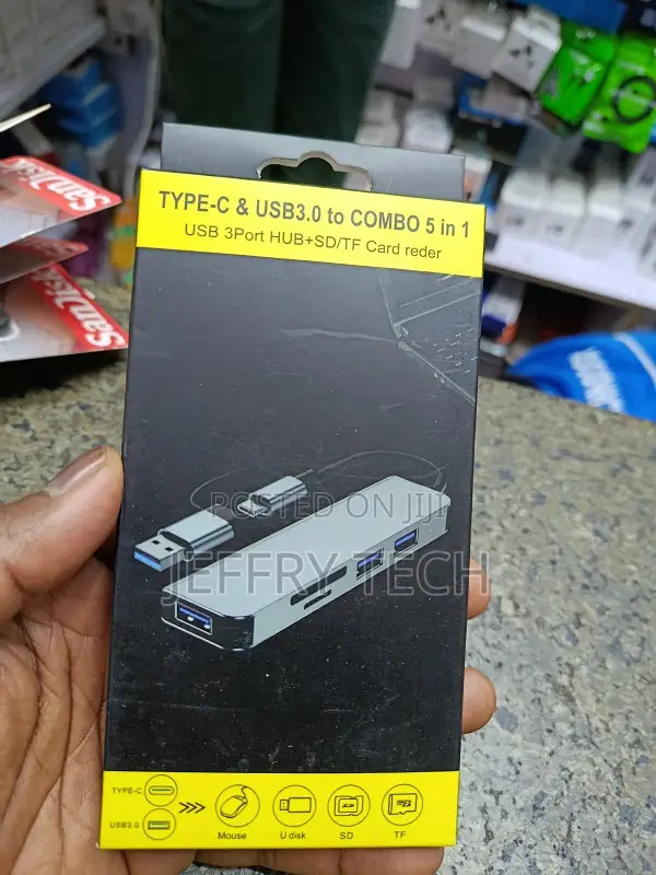 Usb-C Hub Features 3 High-Speed Usb 3.0 Ports, Sd and Microsd (Tf) Car