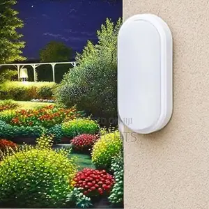 Outdoor Led Wall Lamp Oval Bulkhead Light for Garden Yard