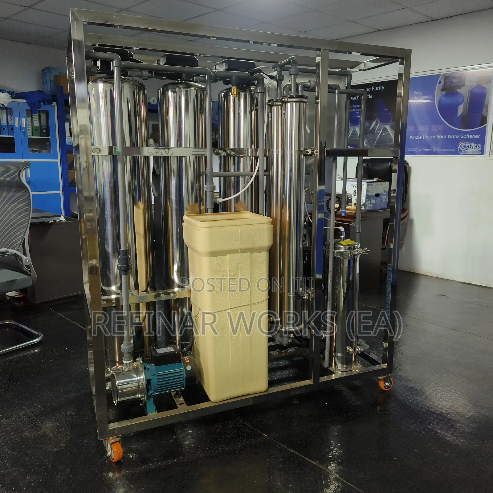 Compact Stainless Steel Water Purifier – 1000lph Commercial Plant