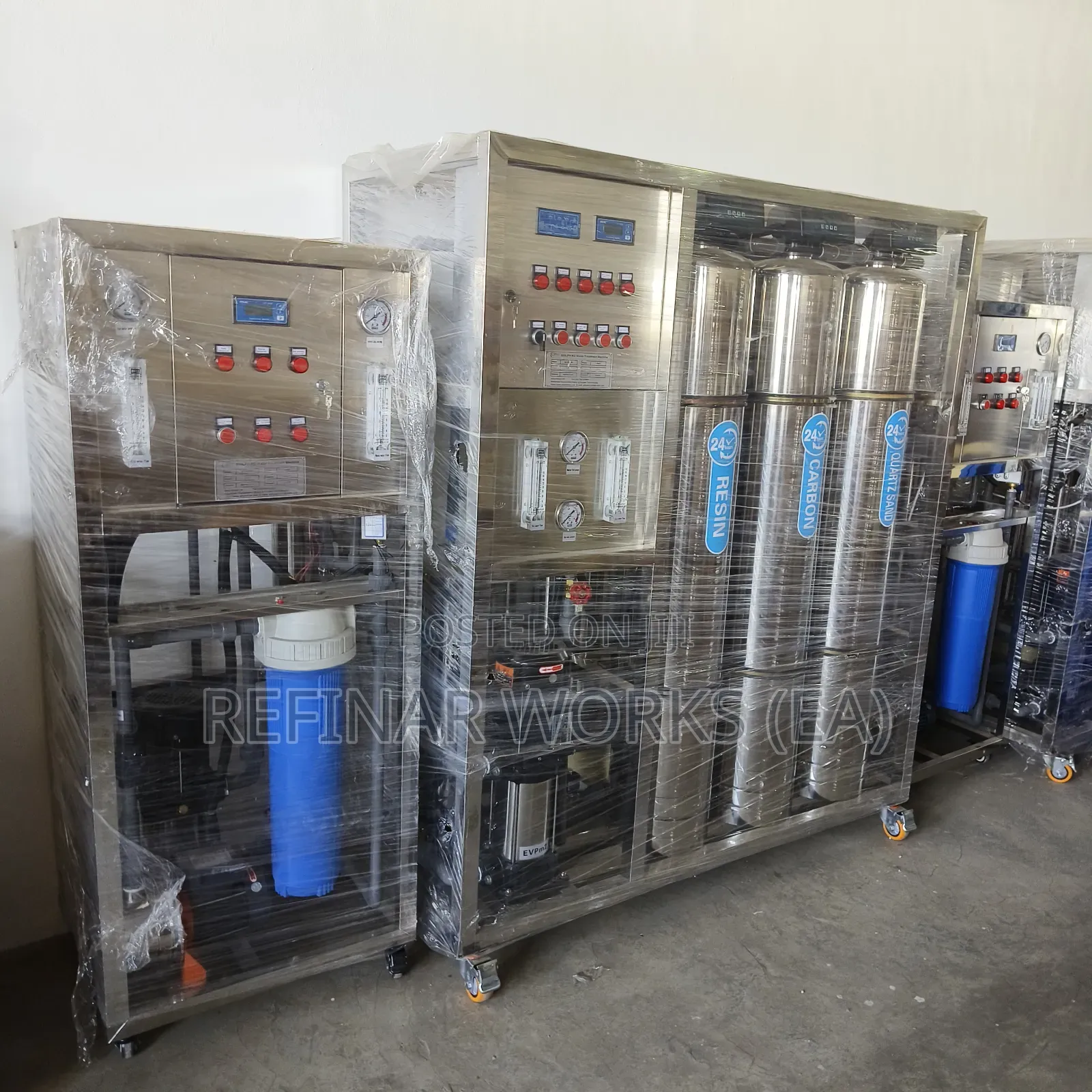 Compact Stainless Steel Water Purifier – 1000lph Commercial Plant