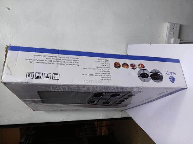 Nunix 3 Gas + 1 Electric Tabletop Cooker – Auto Ignition - thumbnail 2