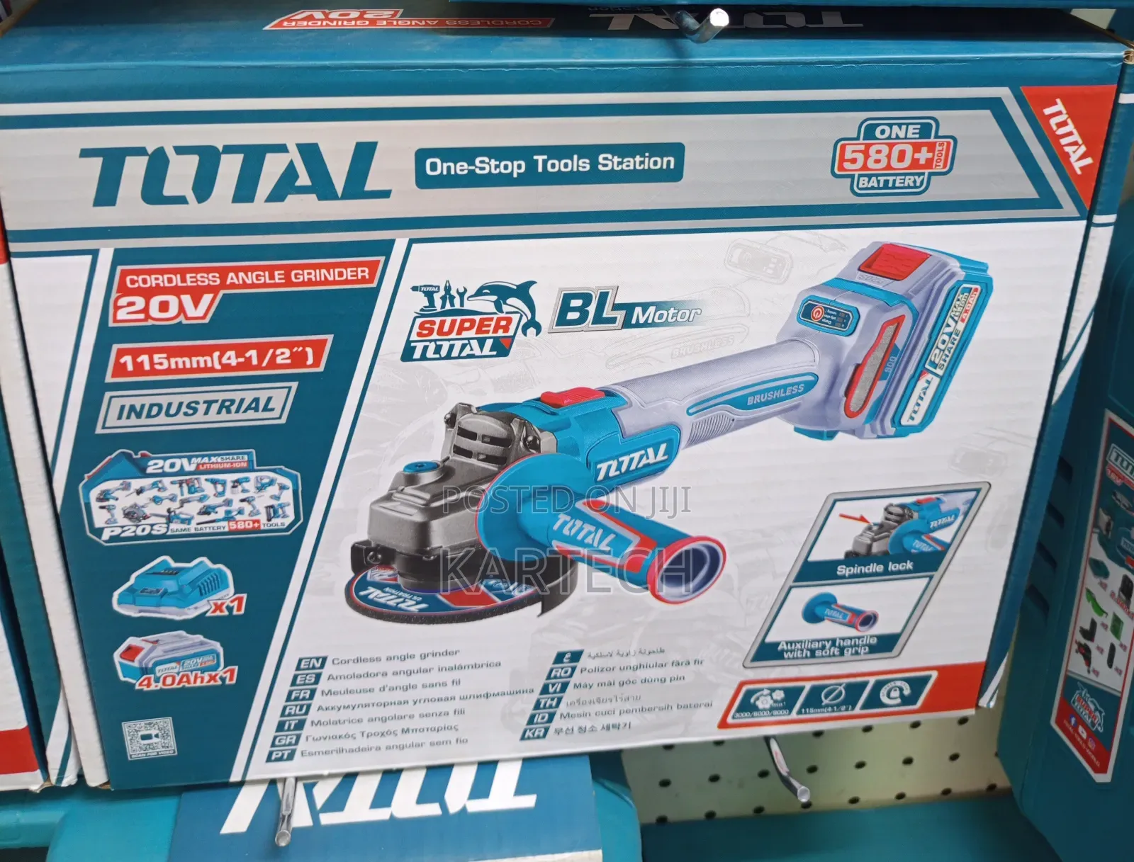 Total 900w Cordless Angle Grinder