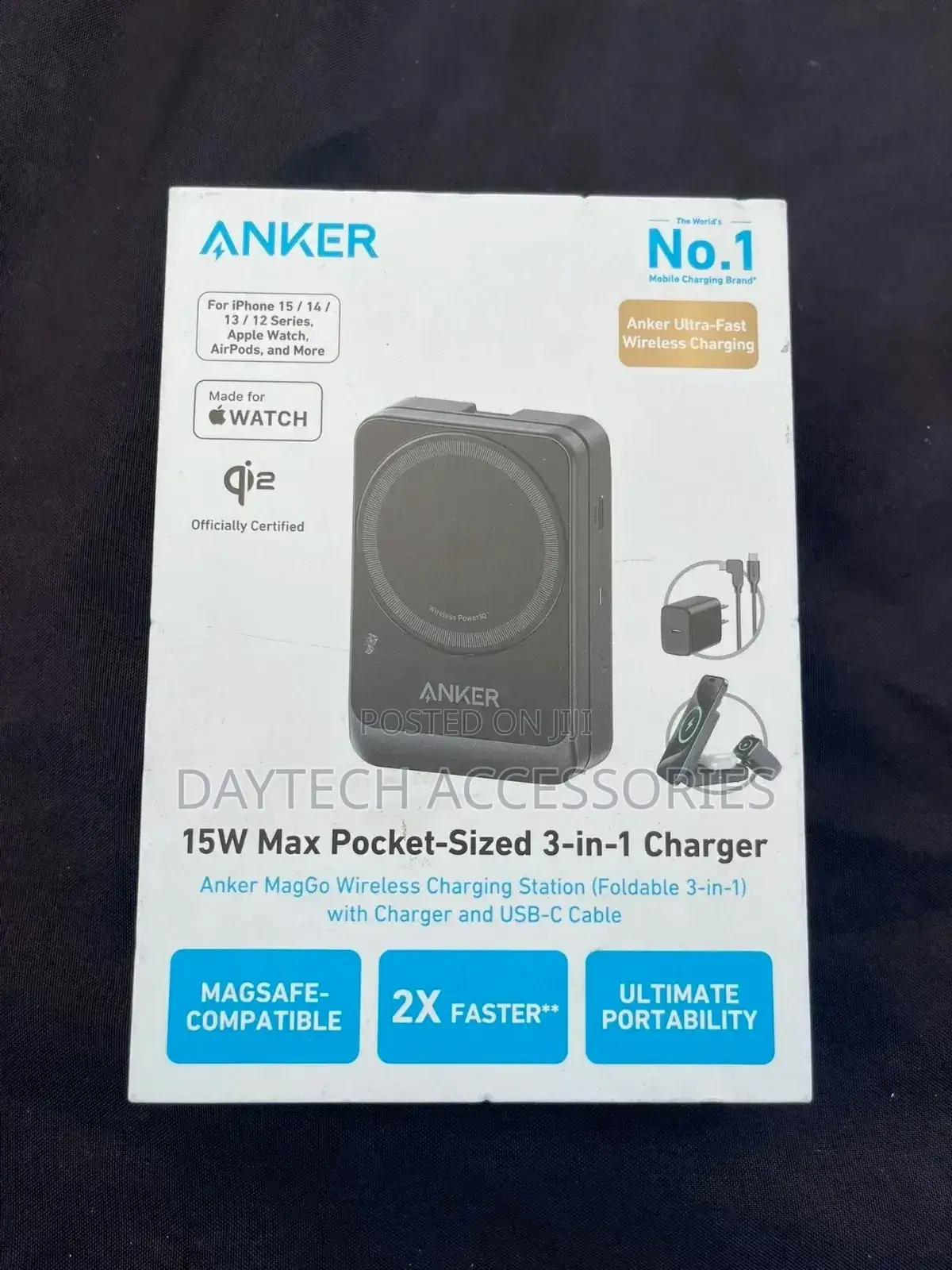 Anker Maggo Wireless Charging Station (Foldable 3-in-1) Power Bank.