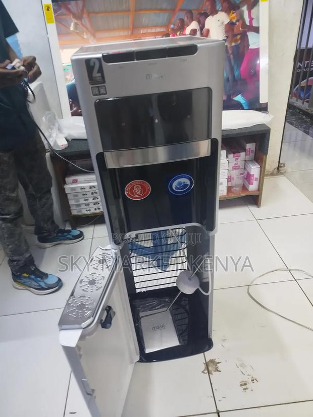 Mika Water Dispenser, Floor Standing Bottom Load, Black and Silver - thumbnail 2