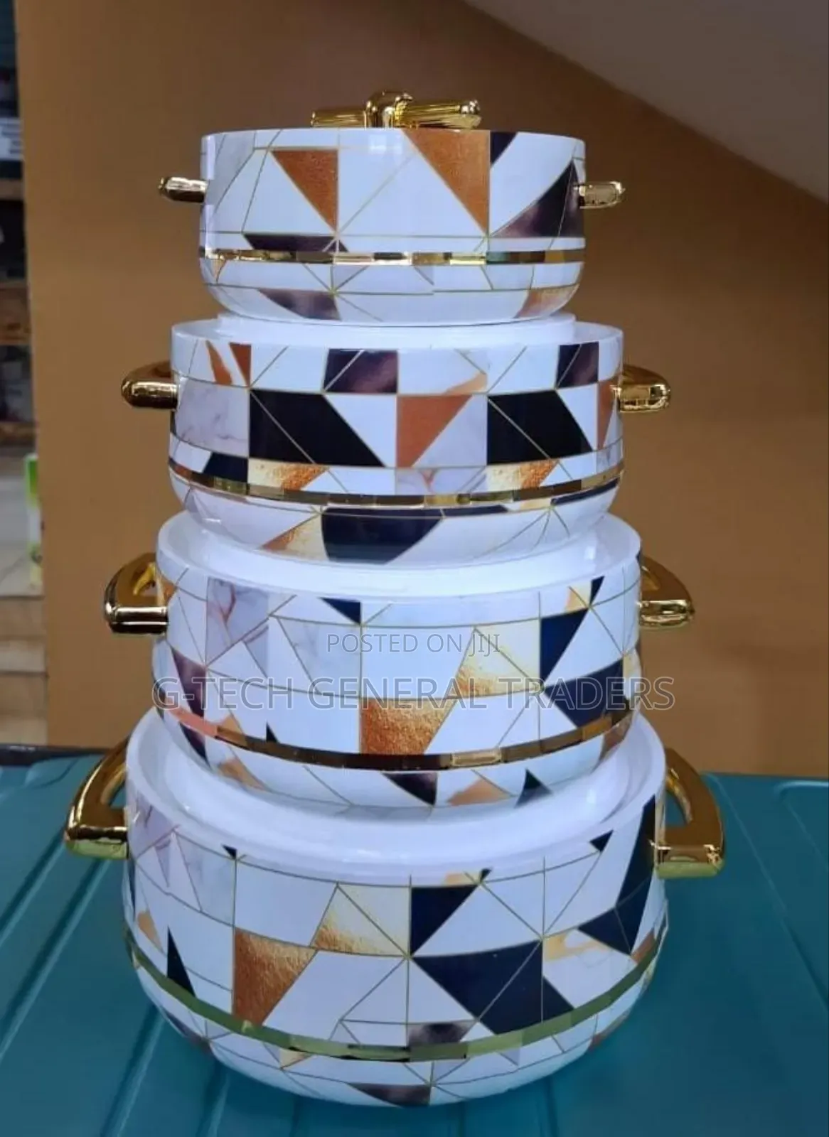 4pcs Ceramic Insulated Hotpot Set