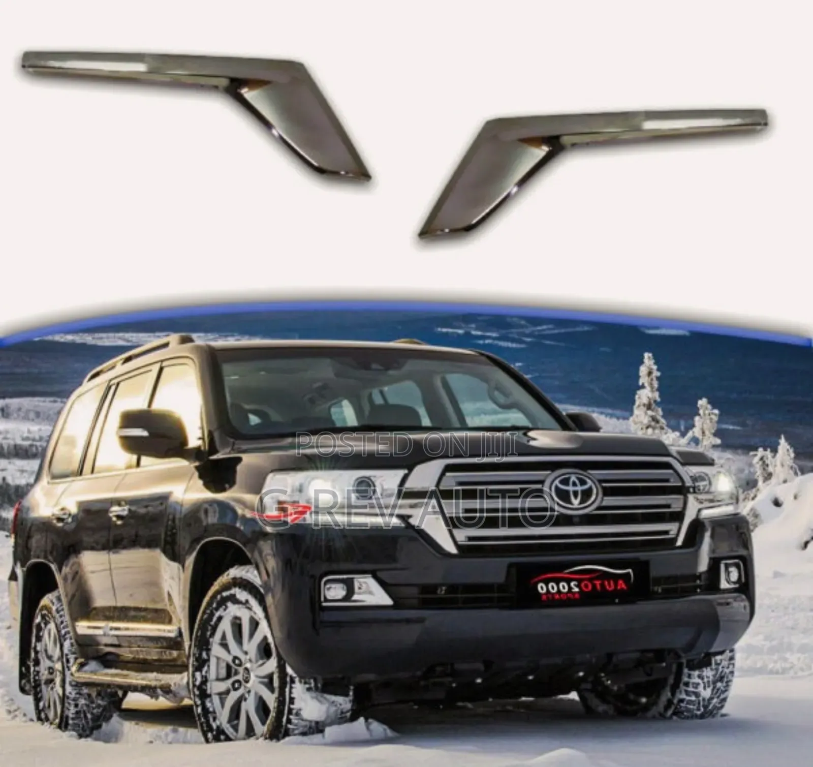 Land Cruiser 200 Series Headlight Chromes.