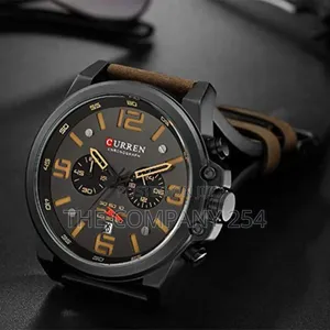 Curren 8314Date Display Quality Leather Strap Quartz Movement