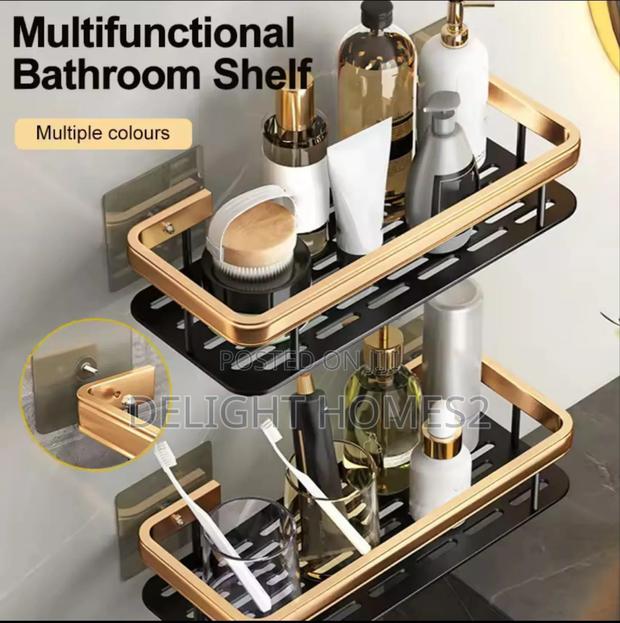 Luxury Wall Mounted Bathroom Shelf_bh