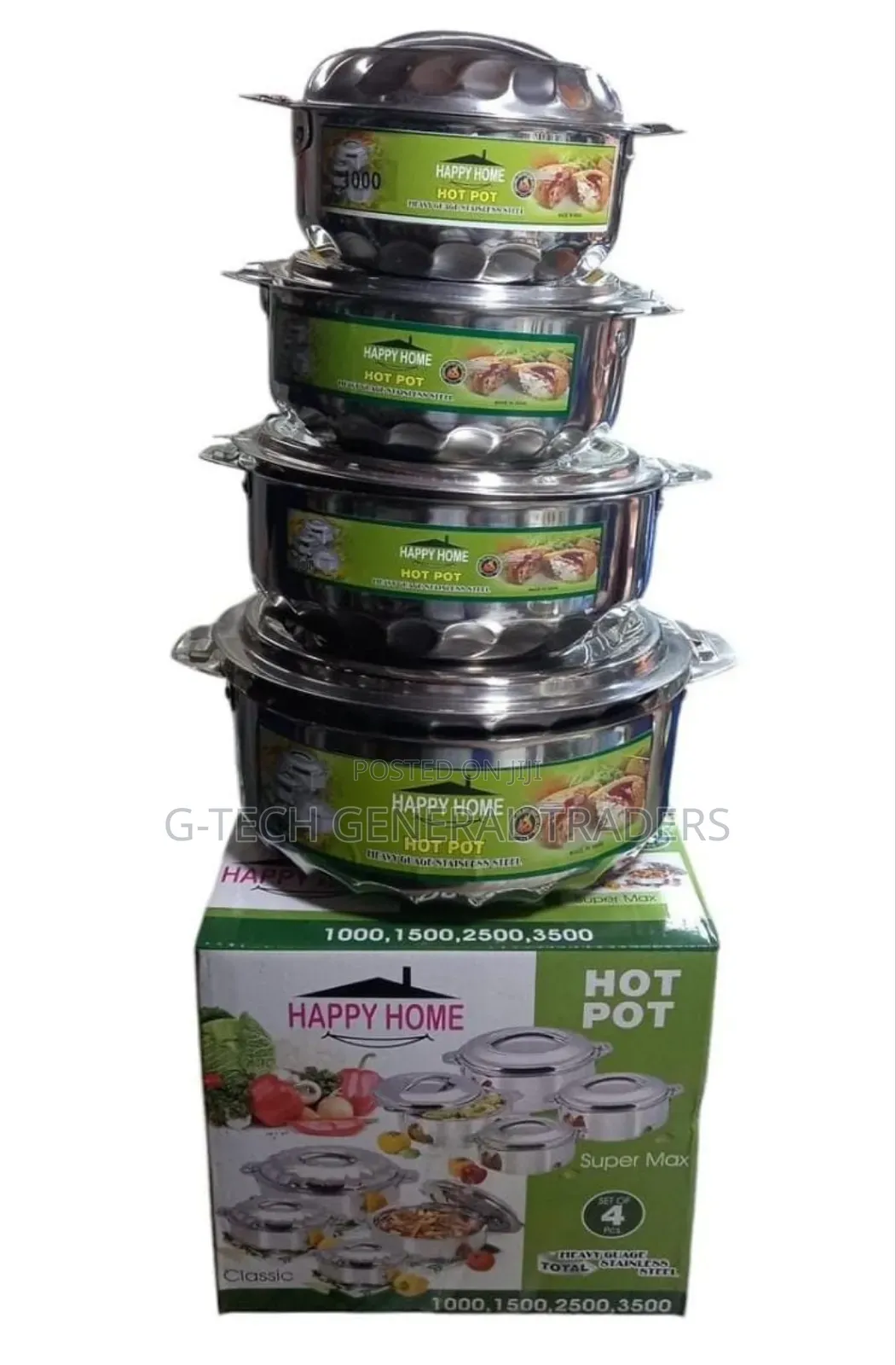 Happy Home 4pcs Stainless Steel Hotpot Set