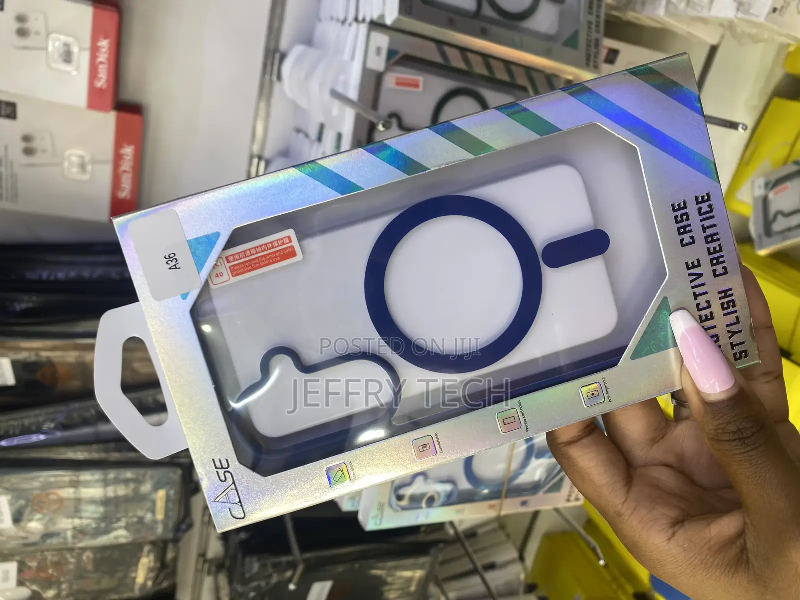 Iqing Magnetic Newskin Case for Samsung Galaxy A36 -Blue