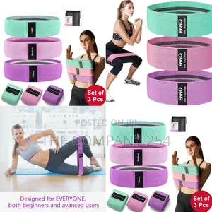 *Set Of 3 Resistance Bands For Legs And Butt.Exercise(Pink,Teal Green