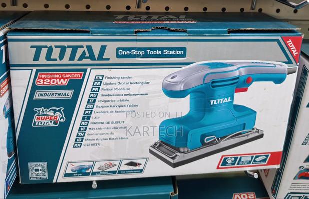 Total 320w 14000rpm Corded Finishing Sander With 5pcs Sand Paper