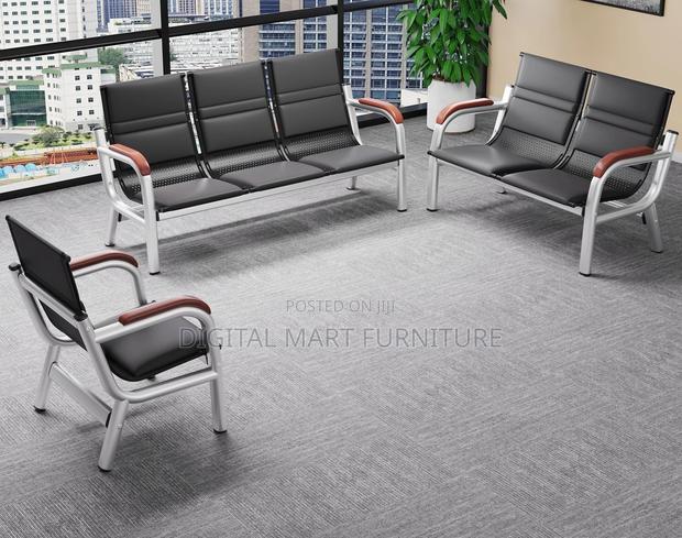 Office Sofa: Smart Leather Waiting Black Office Chair