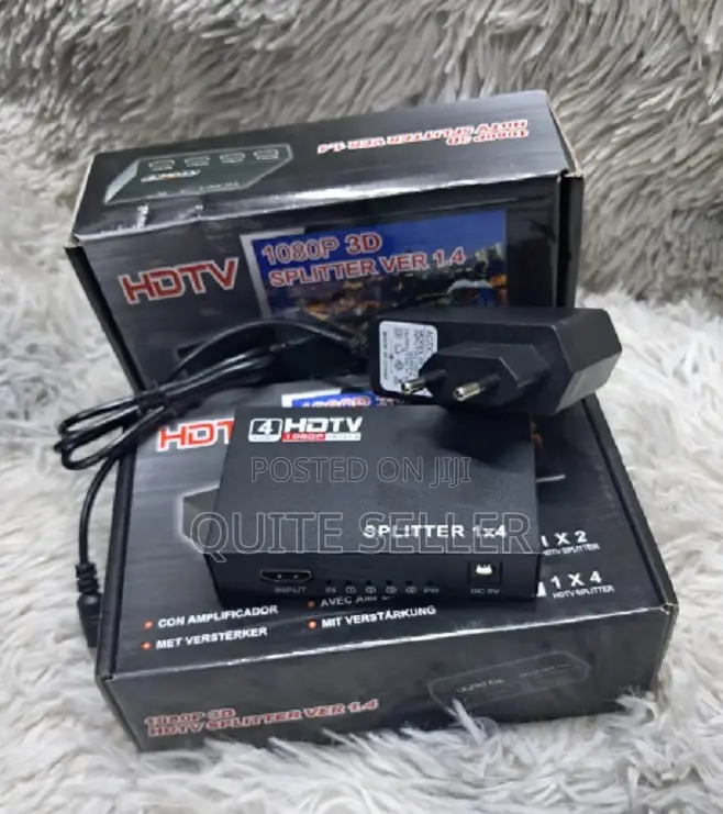  Hdmi Splitter 1 in 4 Out for Tv, Dual Monitors - ( 1in4 Out)