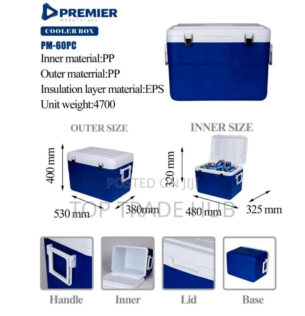 Premier Pm-60pc Cooler Box – 60 Litres