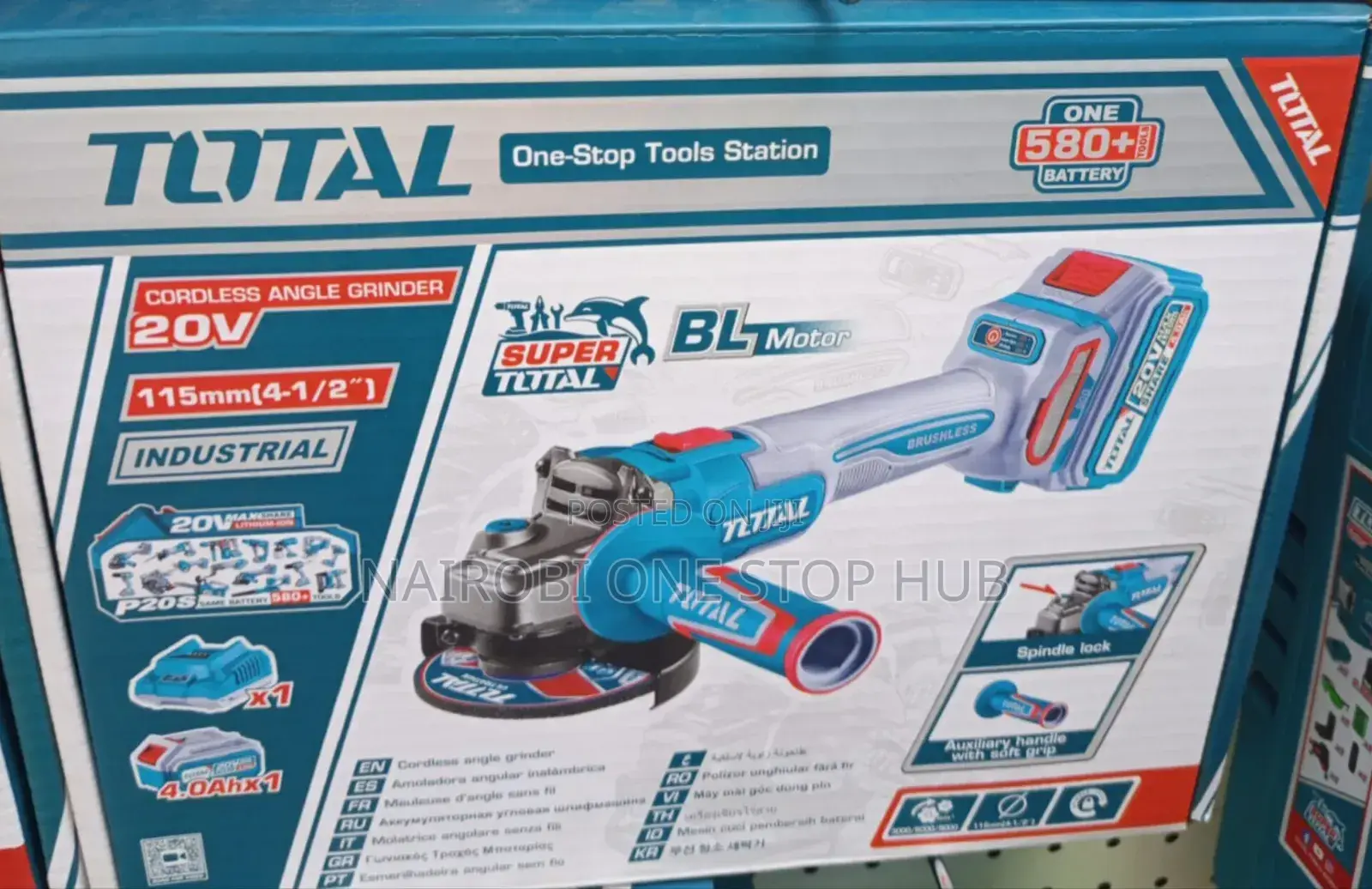 Total 900w Cordless Grinder
