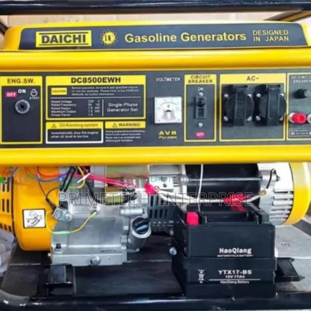 Daichi Petrol Generator 12kva With Wheels and Handrail - main view