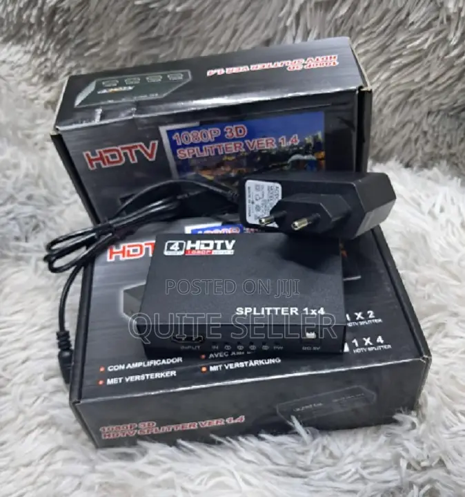  Hdmi Splitters 1 in 4 Out for Dual Monitors Supports Full Hd 1080p