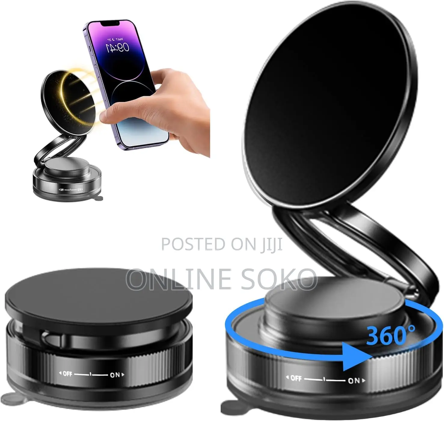 360° Adjustable Vacuum Absorption Magnetic Bracket Phone Holder
