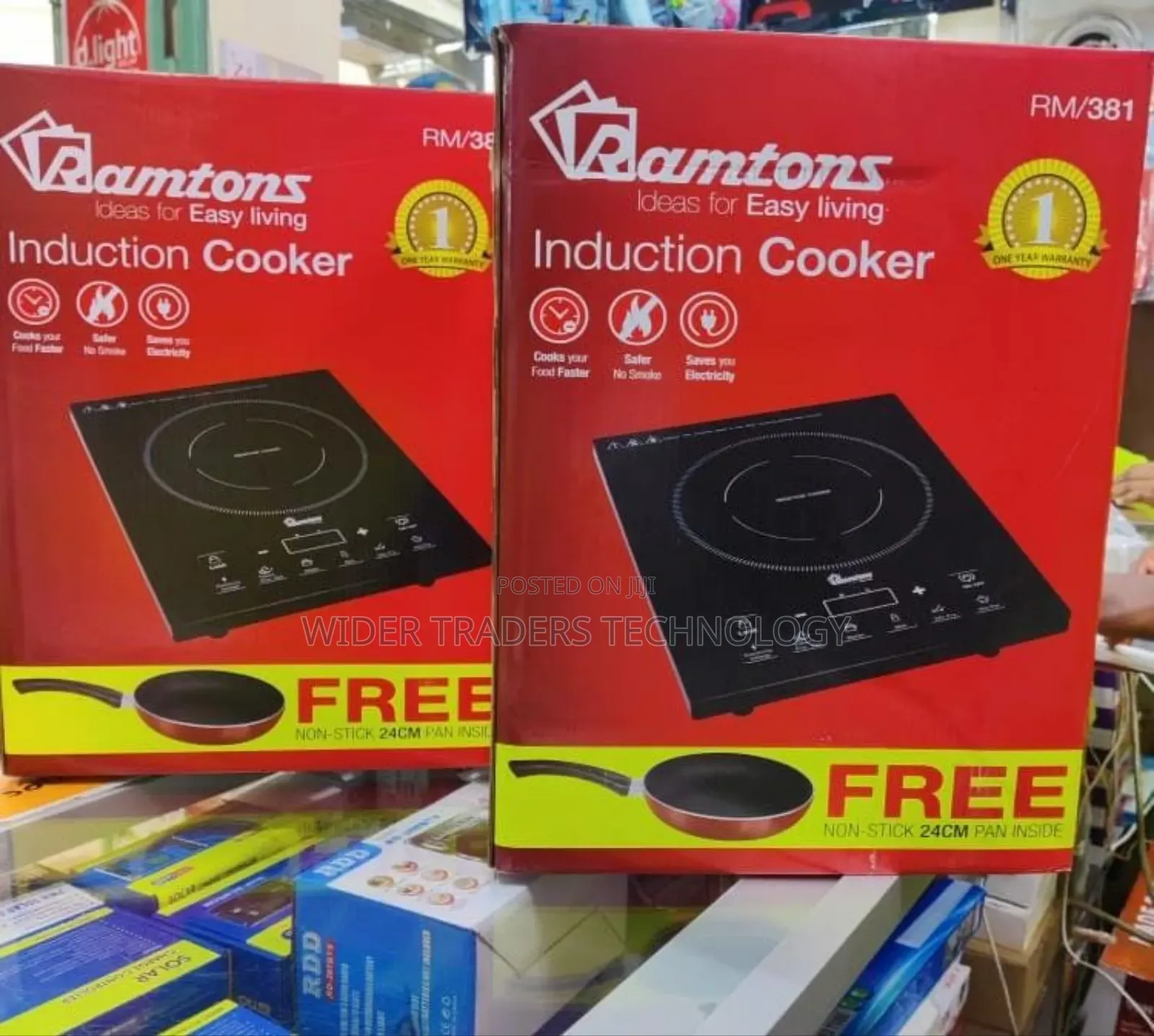 Ramtons Induction Cooker With Free Pan