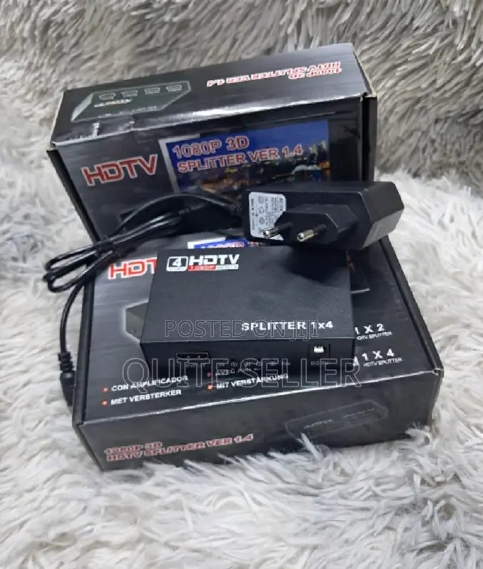  Hdmi Splitter 1 in 4 Out Duplicate / Mirror 1080p 3d Supports