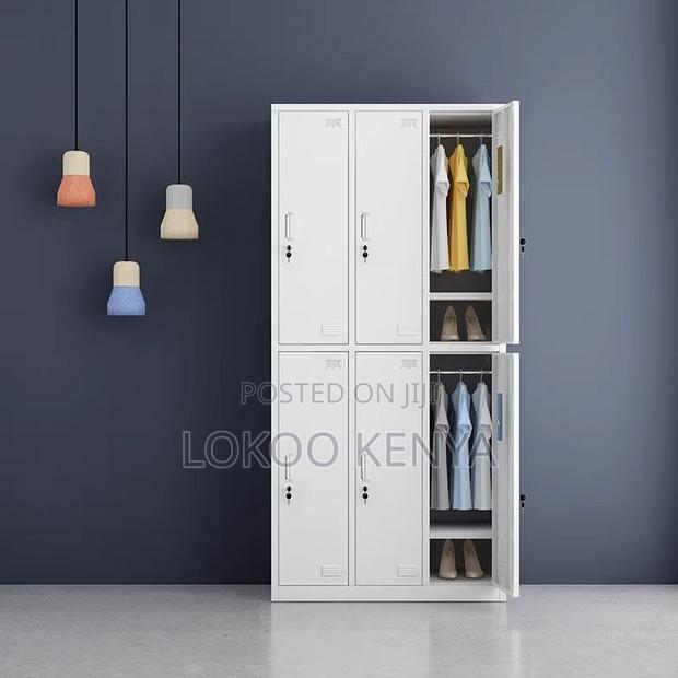 Office Cabinet : 6-Compartment Staff Locker Cabinet