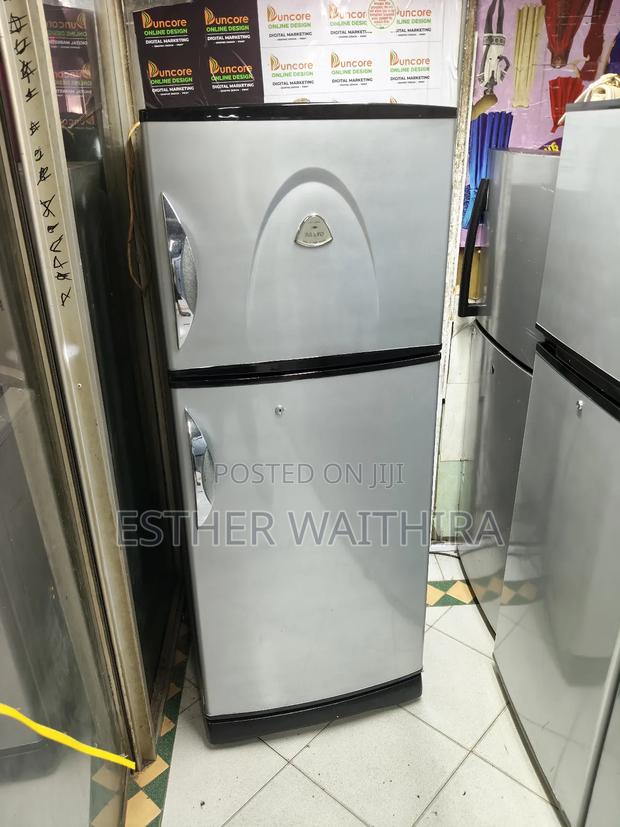 Silver Painted Double Doors Fridge