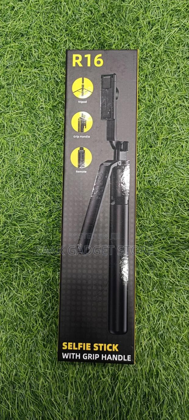 R16 Selfie Stick With Tripod Stand 360°Bluetooth Mobile-R16 - thumbnail 2