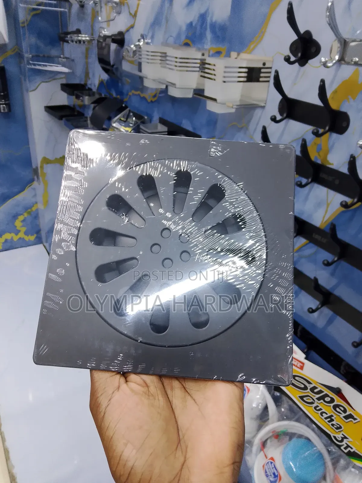 Black Floor Drain 15x15 (Black)