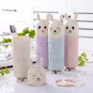 *Cute Portable Rabbit Themed Kids Toothbrush Holders