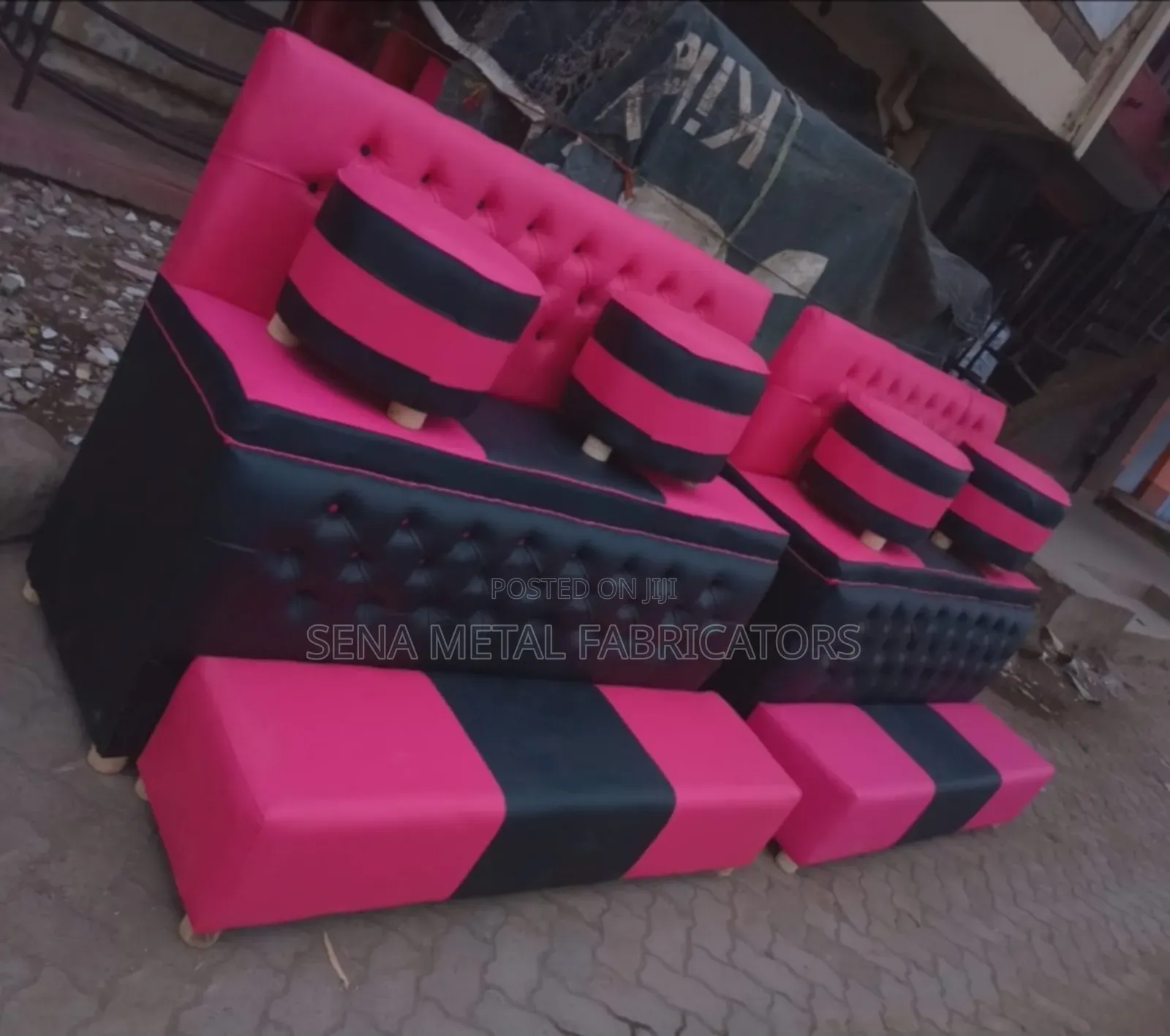 High-Quality Pedicure Couch With Pouffes.
