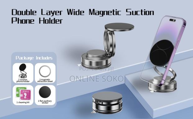 360° Adjustable Vacuum Absorption Magnetic Bracket Phone Holder - thumbnail 2