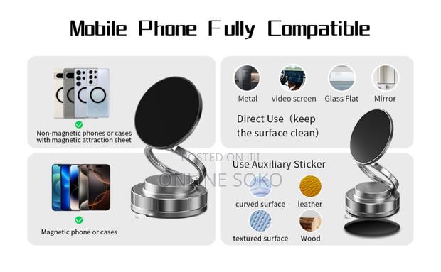 360° Adjustable Vacuum Absorption Magnetic Bracket Phone Holder - thumbnail 3