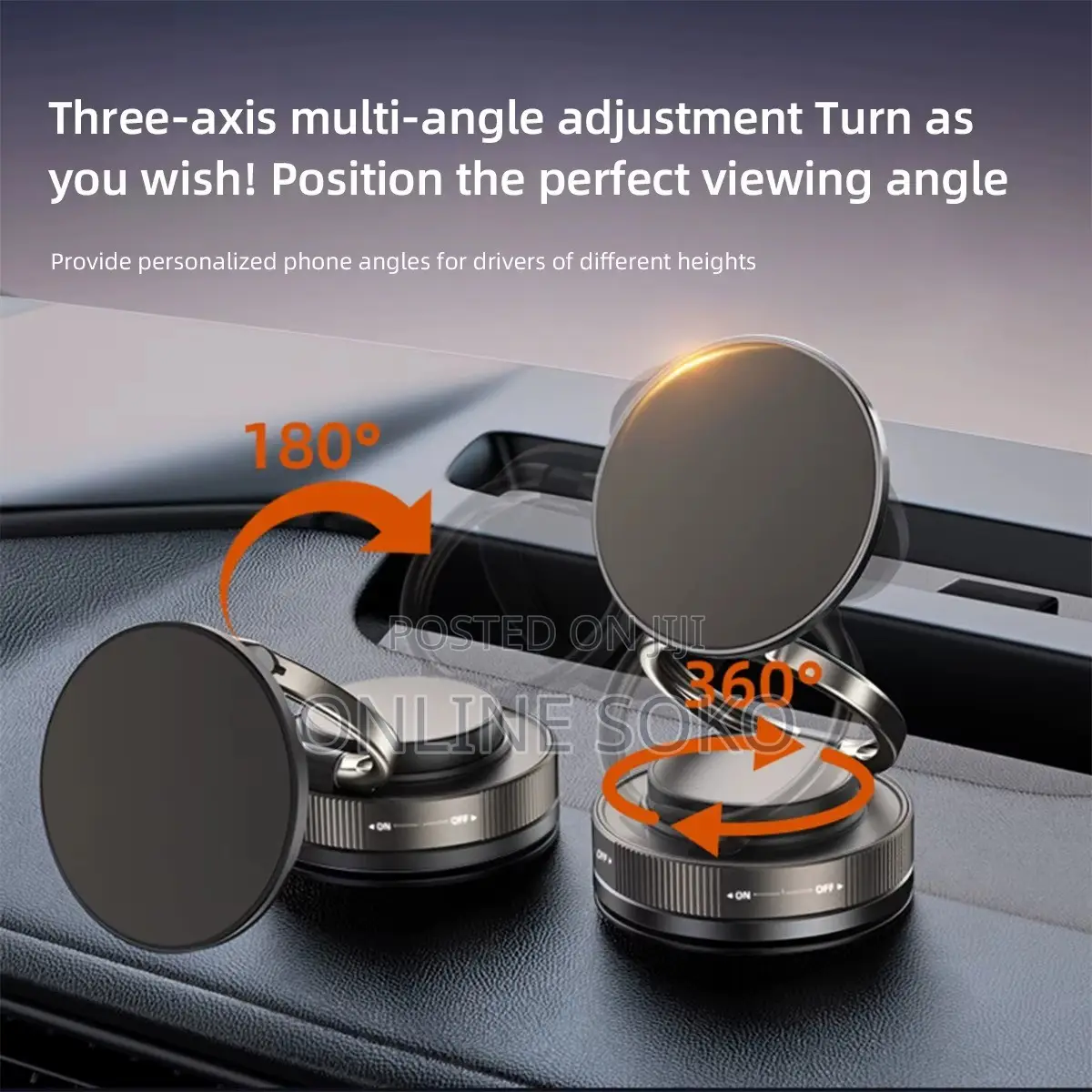 360° Adjustable Vacuum Absorption Magnetic Bracket Phone Holder