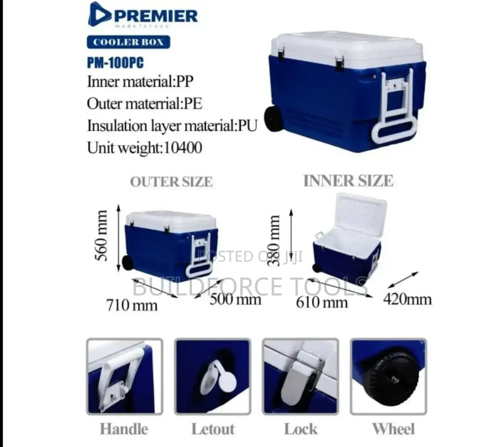 Premier 100l Cooler Box