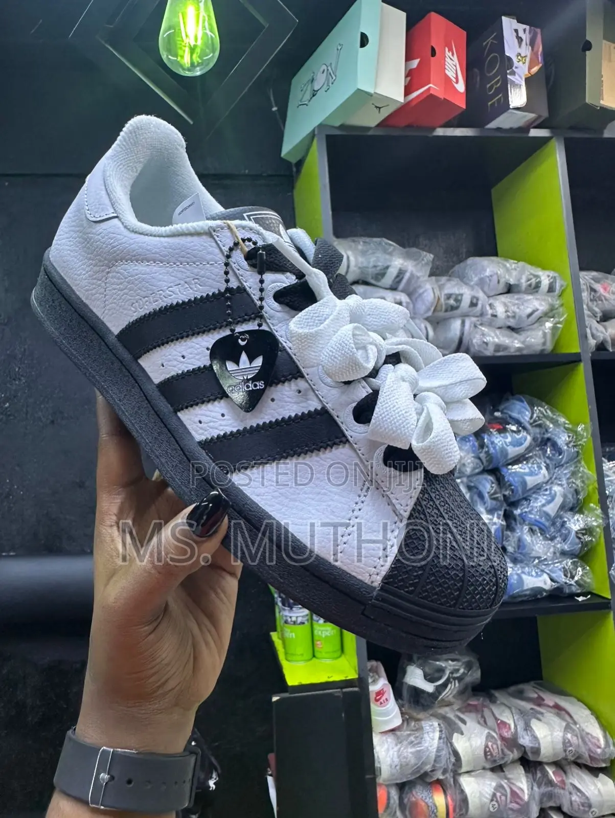 Giay Adidas Superstar 2 Blanc Noir Size 36-45