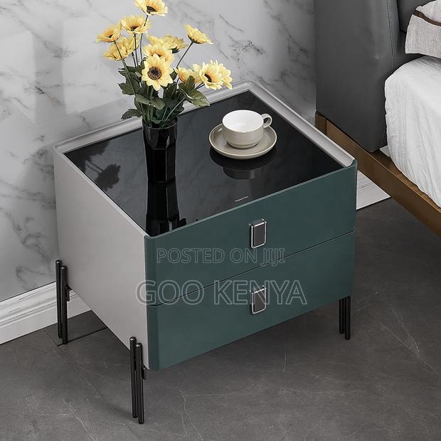 Home Bedside; Bedroom Wooden Bedside Unit With Two Drawers - thumbnail 6