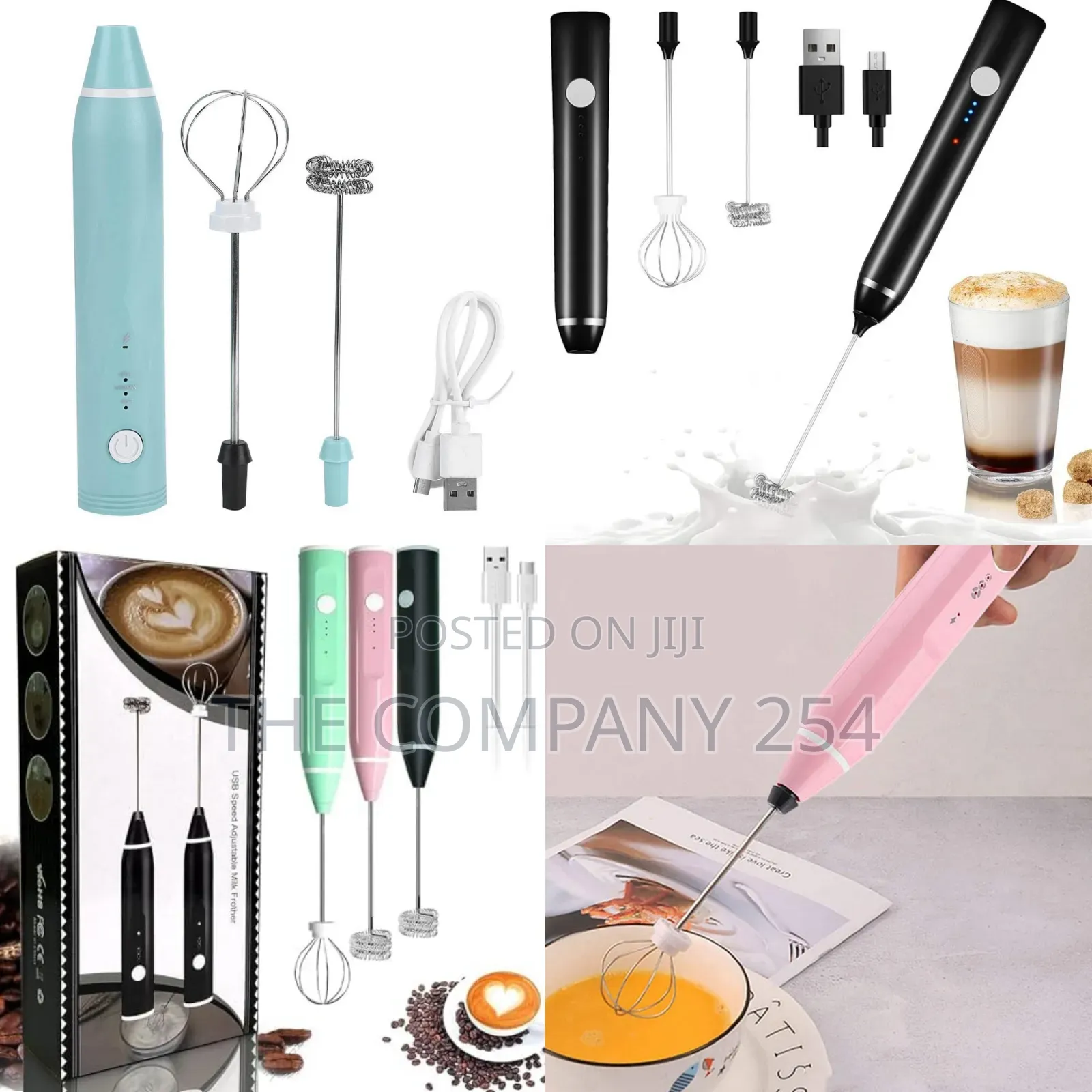 Electric Milk Frother, Rechargeable Hand-Held Stiring Mesh