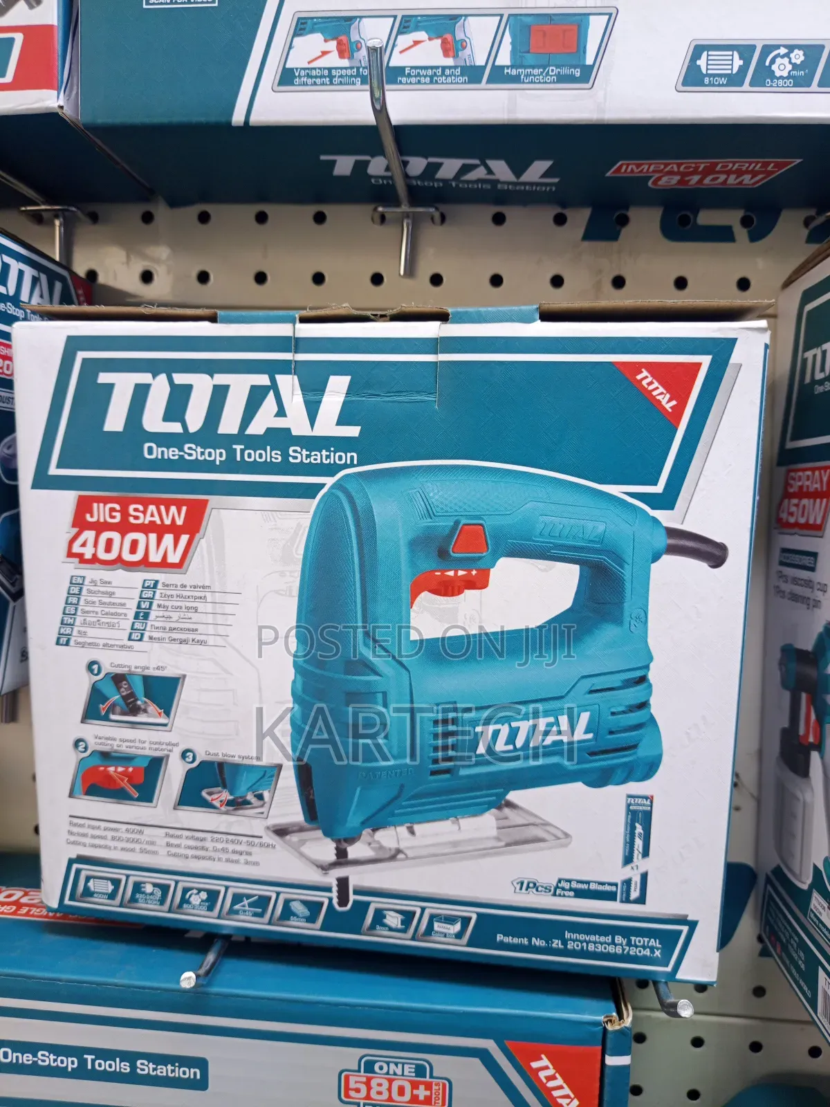 Total Ts 400w Corded Jigsaw Wood:55mm
 Steel:3mm
