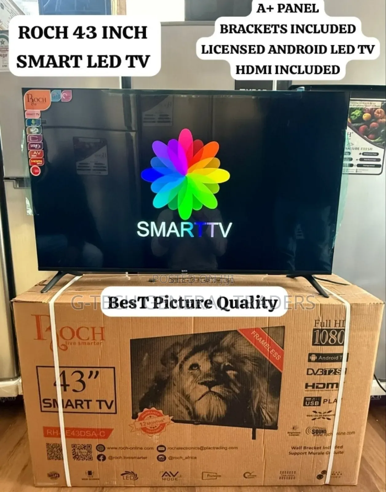 Roch 43inch Smart Android, Frameless Led Tv