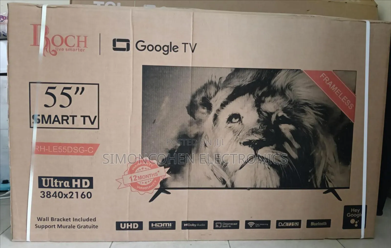 Roch 55 Inch Smart Google Frameless Tv