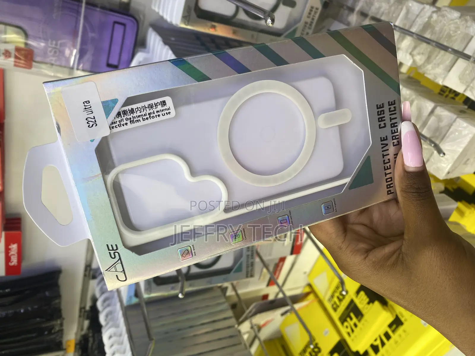Fndmil Samsung Galaxy S22 Ultra Case Compatible With Magsafe -White