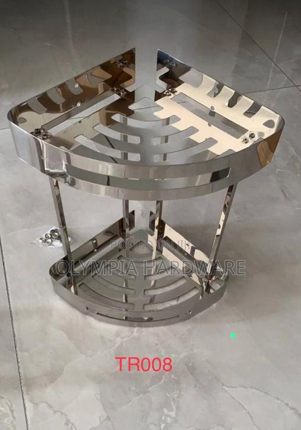 Double Corner Shelves (Silver) Heavy Guage