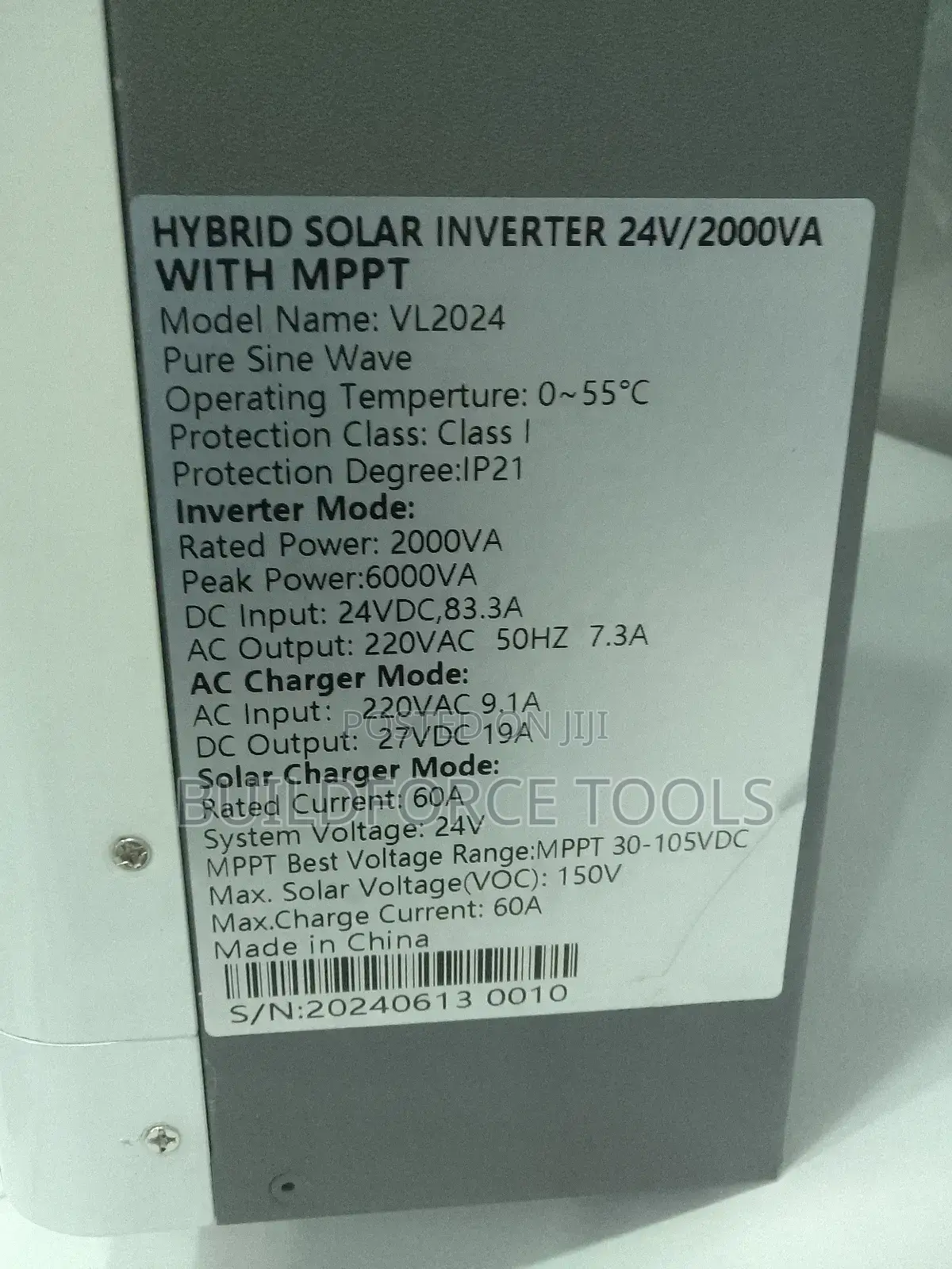 2kva 24volts Solarmax Hybrid Inverter