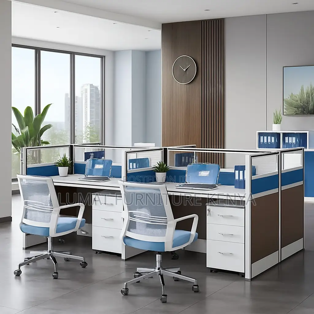 Contemporary 4-Seater Workstation Desk