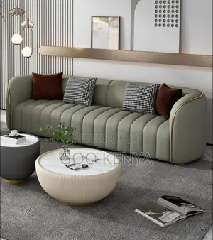 Home Sofa; 3-Seater Fabric Upholstery Living Room Couch