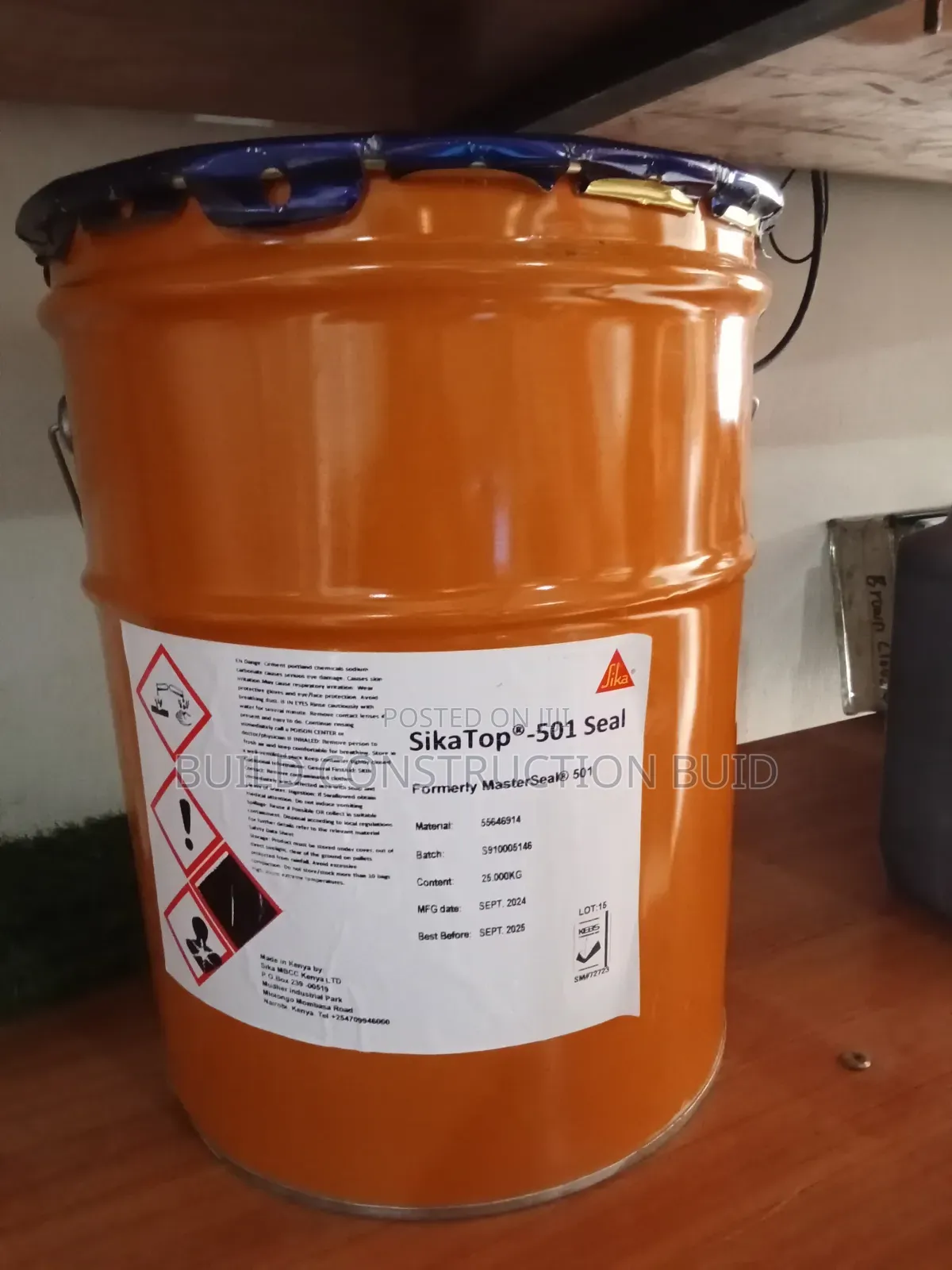 Screeding Waterproof Cement- Sika Top 501.