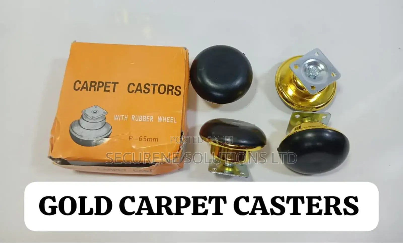 Carpet Castors With Rubber Wheel(Gold Silver)