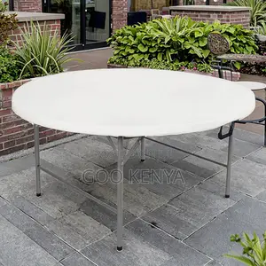 Home Dining Table; Round Plastic Table for Garden or Balcony