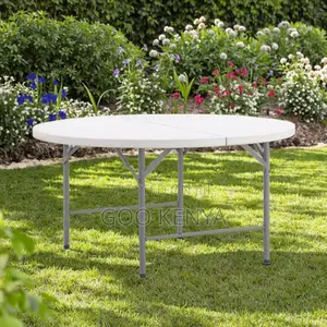 Home Dining Table; Round Plastic Table for Garden or Balcony